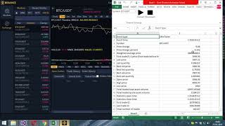 Binance websocket Microsoft Excel Addin