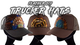Easy DIY! Feather Trucker Hat