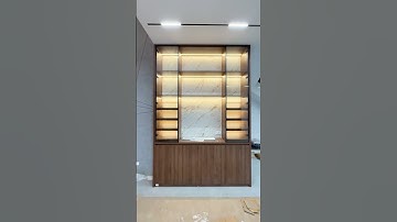 Mẫu tủ rượu đẹp phòng khách - Thi công nội thất gỗ An Cường