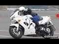 激走!交通機動隊白バイ指導員VFR800スーパーテクニック。Splendid driving technique by the  police motorcycle member.