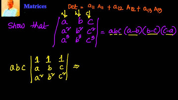 Matrices - Determinants - Example 7