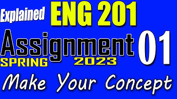 ENG201 Assignment 1 Solution Spring 2023 | ENG201 Assignment 1 Solution 2023