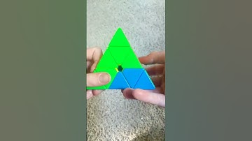Pyraminx on the beat with the CubeHead logo... (wait till the end) #rubikscube #cubing #shorts