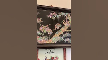 TRANH LỤC HẠC QUẦN TÙNG KHẢM ỐC SINGAPORE SIÊU VIP VÀ ĐẲNG CẤP-097.112.6568