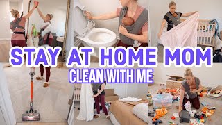 STAY AT HOME MOM LIFE CLEAN WITH ME // CLEANING MOTIVATION // BECKY MOSS // POSTPARTUM CLEANING