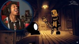 He Was Done! | Stickman vs Bendy and the Dark Revival Chapter 1 | Animation | (Skylight Reacts)