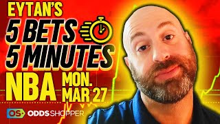 5 Best NBA Bets In 5 Minutes | Monday 3/27/23 NBA Picks & Predictions | NBA Player Props Today