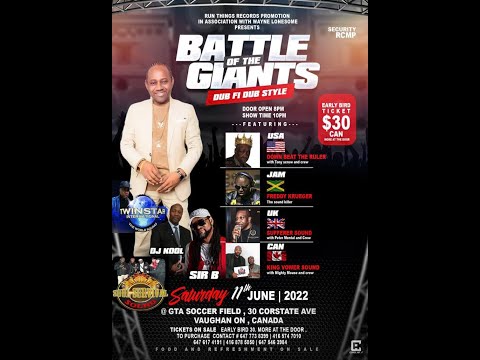 Run Things Records promotion- Battle of the Giants .part 2. June 11,2022 ON Canada.4 Big sound Clash