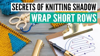 How to knit Shadow Wrap Short Rows [in 4k and slow-motion]