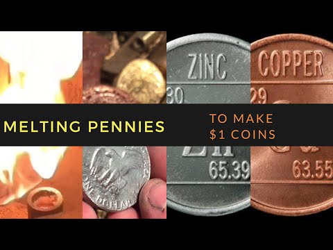 How To Turn Pennies Into Dollars $$$ - Penny Melting Coin Casting Copper U0026 Zinc
