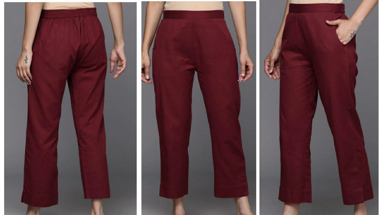 Velvet plazo pant cutting and stitching for beginners/ women's narrow