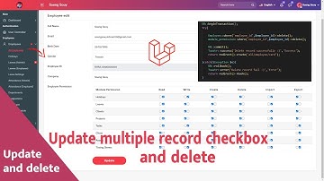 Update multiple checkbox in DB and delete Laravel 8 | HR System