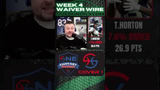 2025 Fantasy Football -WAIVER WIRE WEEK 4 - WR TORY HORTON  #2025fantasyfootball #fantasyfootball