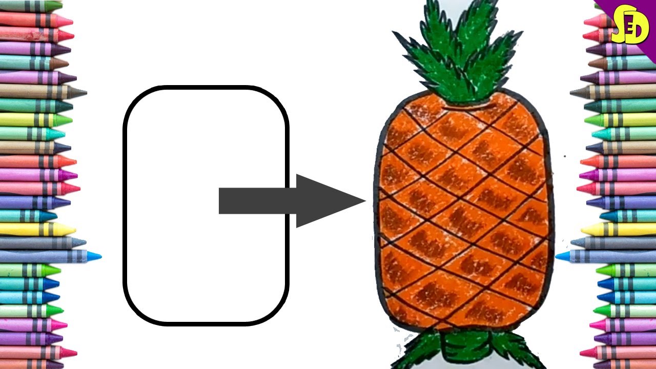 Pineapple easy drawing for beginners | How to draw a Pineapple | Step