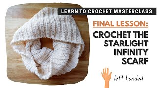 How to Make a Crochet Scarf for Beginners LEFT HANDED