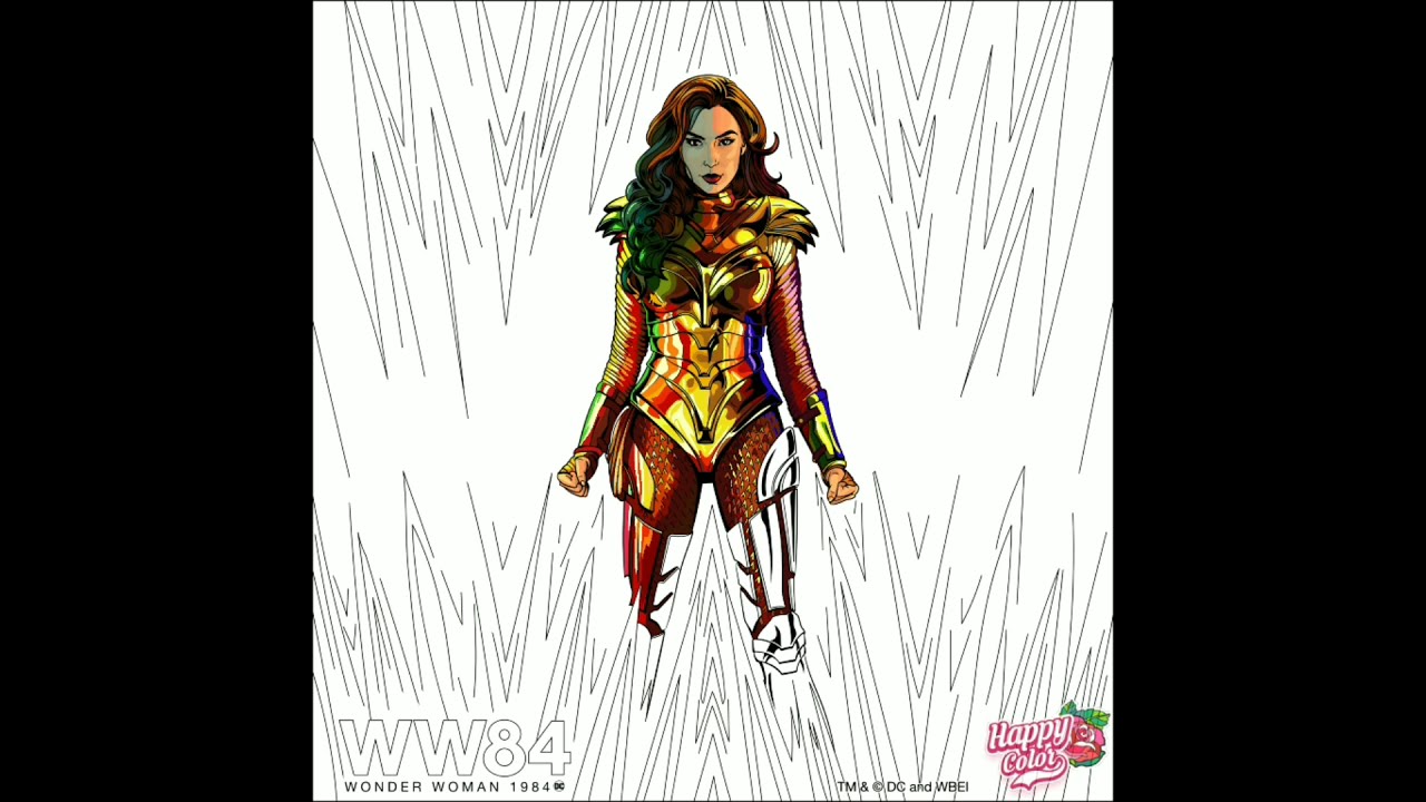 Colouring Wonder Women Colouring For Kids Youtube