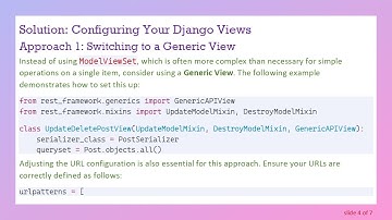 Resolving the method delete not allowed Error in Django Rest Framework