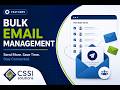 Bulk Email Management in the CSSI Portal (Feature Overview)
