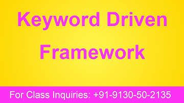 Keyword Driven Framework Day 45