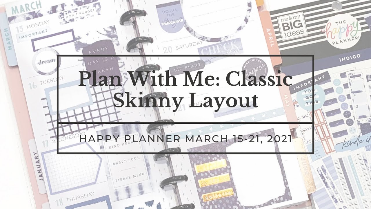 Plan With Me: INDIGO | Skinny Classic Happy Planner