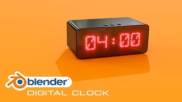Create a Digital Clock in Blender - 3D Modeling | @PSDPRO