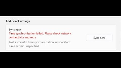 How to fix Time synchronization failed in windows 11