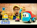 Çocuklar için tamircilik oyunu. Küçük kamyon Leo ve Scoop için tamir. Araba oyunları.