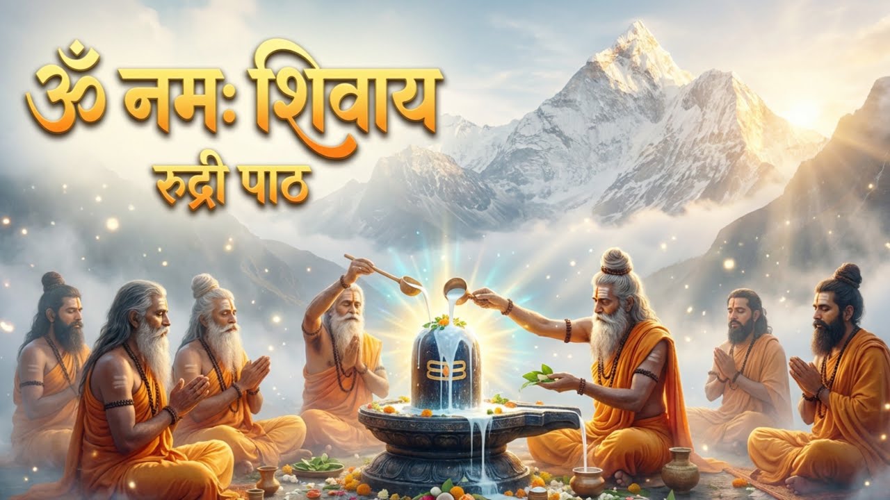 Rudri ऊँ नम शिवाय हर हर महादेव रुद्री पाठ, ऊँ नमः शिवाय 🙏 Powerful Rudri Path ...
