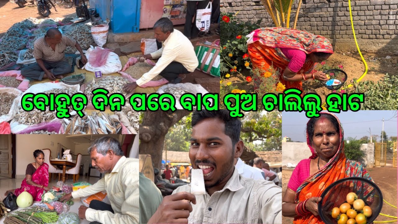 ବୋହୁତ୍ ଦିନ ପରେ ବାପ ପୁଅ ଚାଲିଲୁ ହାଟ@lifeofsridhar9099 