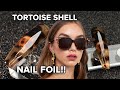 The EASIEST Tortoise Shell Nail Art FOIL - I am SHOOK with how easy this is 🤌🏼 #nailart