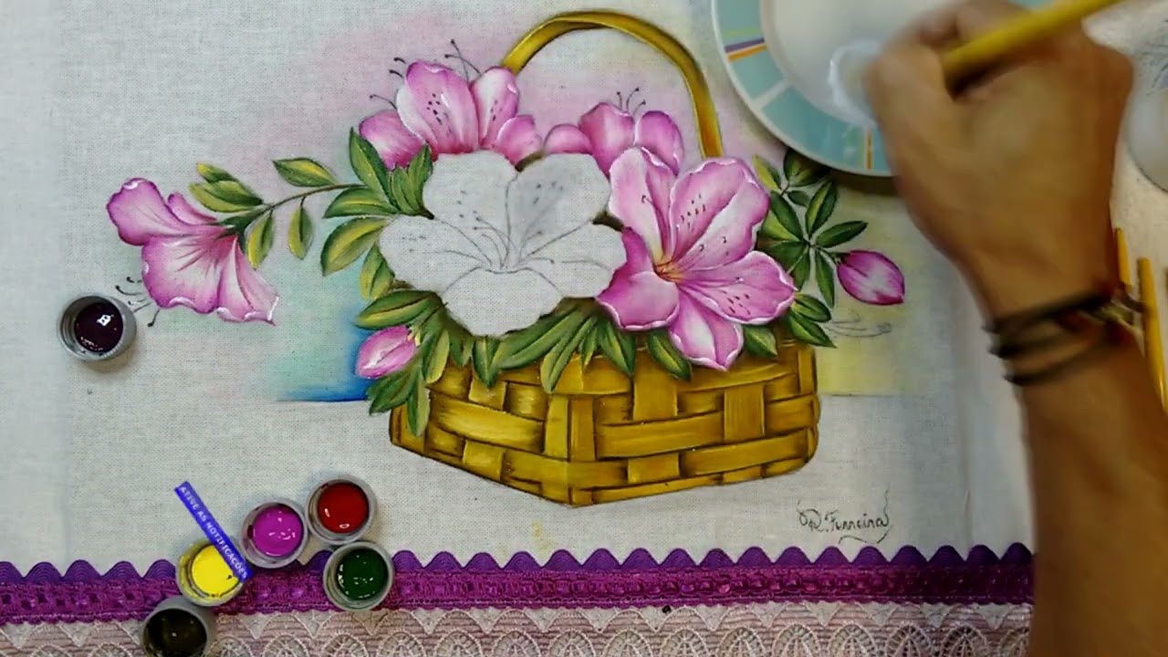 Roberto Ferreira - Novo Projeto - Vamos Aprender a Pintar Azaleia e Cesta de Taquara - P2