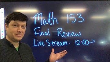 Math 153 Precalculus Final Review - Live Stream