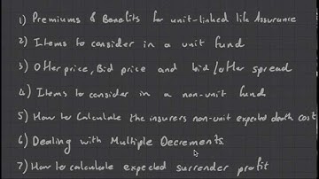 CT5 Chapter 12 Profit Testing & Unit Funds
