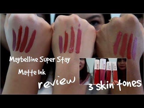 REVIEW LIPCREAM MAYBELLINE SUPERSTAY MATTEINK NO 130 (Indah's Channel). 