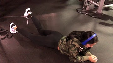 Legs: Lying Cable Hamstring Curls