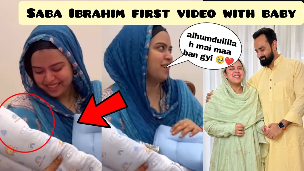 SABA IBRAHIM first video with her baby boy 😍|| Saba looks so happy ...