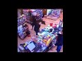 Two girls fighting in a store