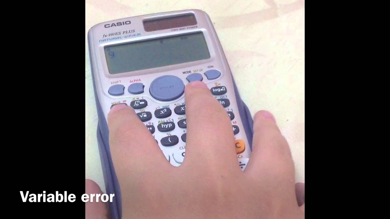 All 6 errors on Casio calculator YouTube
