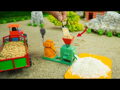 Diy making mini rice processing machine | mini rice mill machinery | MinMin Creator