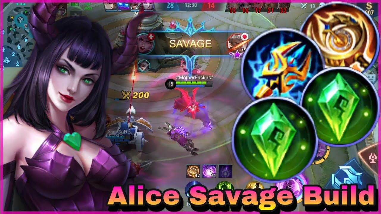 Alice Savage Build!! Alice Savage Gameplay [4K] - Alice Mobile Legends | Alice MLBB