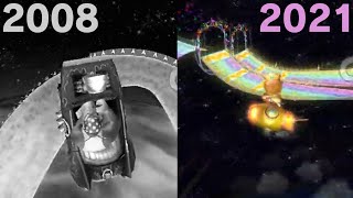 Evolution of Mario Kart Wii Rainbow Road World Records (2008-2021)