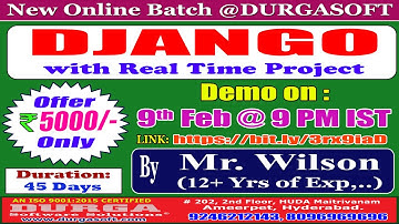 DJANGO Online Training @ DURGASOFT