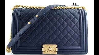 Unboxing The Chanel Navy Blue Caviar Leather Boy Bag!! - Youtube