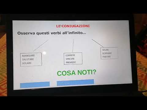 Il verbo all&rsquo;infinito e le coniugazioni