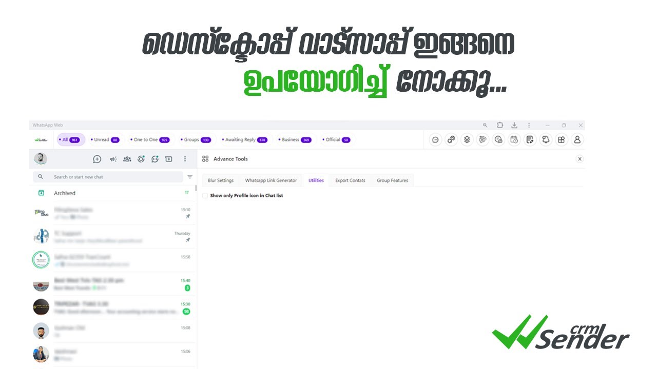 WSender CRM  WhatsApp chrome extensions Advanced WhatsApp with