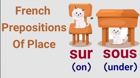 French prepositions of place | Les prépositions de lieu