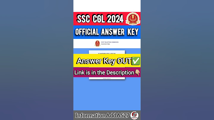 SSC CGL Answer key 2024 | SSC CGL Answer Key kaise dekhen | SSC CGL Answer Key #shorts #ssccgl2024