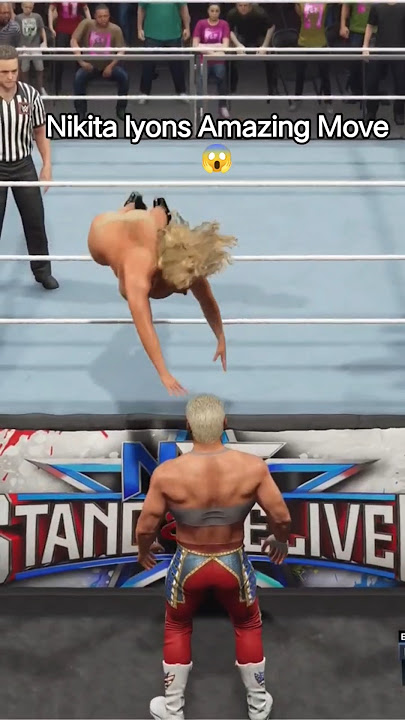 Nikita lyons Amazing Move 😱#nikita #bikini #bobbylashley #codyrodes #valhalla