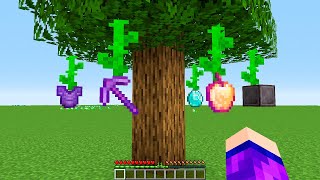 As ÁRVORES crescem ITENS RAROS no Minecraft