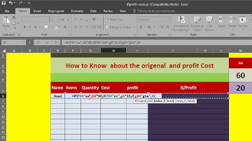 Ms.Excel 2016 Lesson 17 pashto  ( cost +profit )  by RAHIM HAIDERY